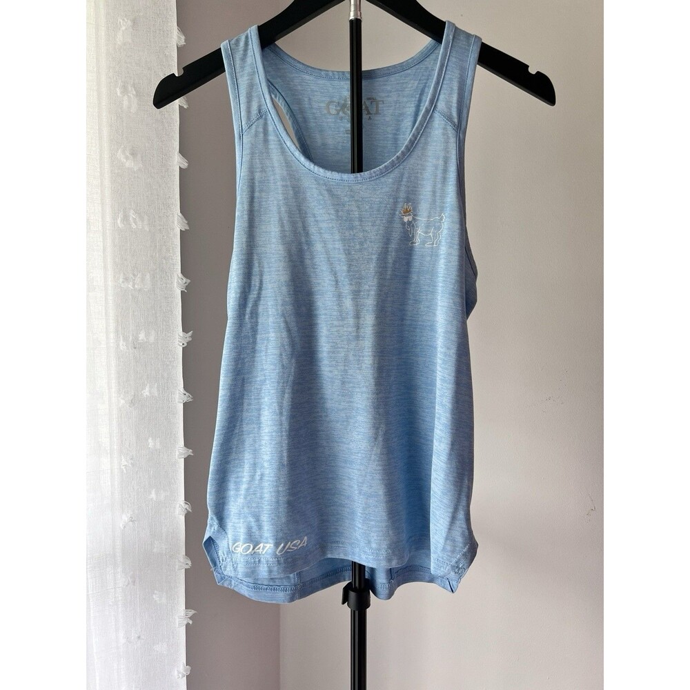 Women’s Goat USA Small Tank Blue Sleeveless Tank Top Racerback Lacrosse